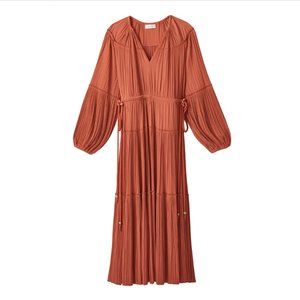 A.L.C. Jenna Crinkle Tiered Dress NWT